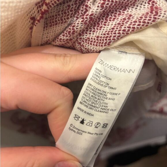 Zimmermann OTTIE PALM DRAW WAIST SKIRT size 1 NWT - Picture 8 of 10